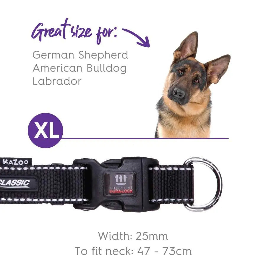 Kazoo Classic Adjustable Nylon Collar Black
