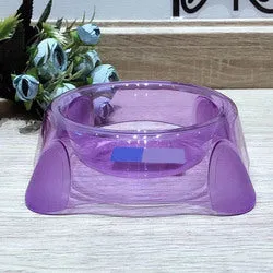 PAWS ASIA Manufacturers Plastic Raised Feed Water And Food Transparent Cat Bowl Dog
