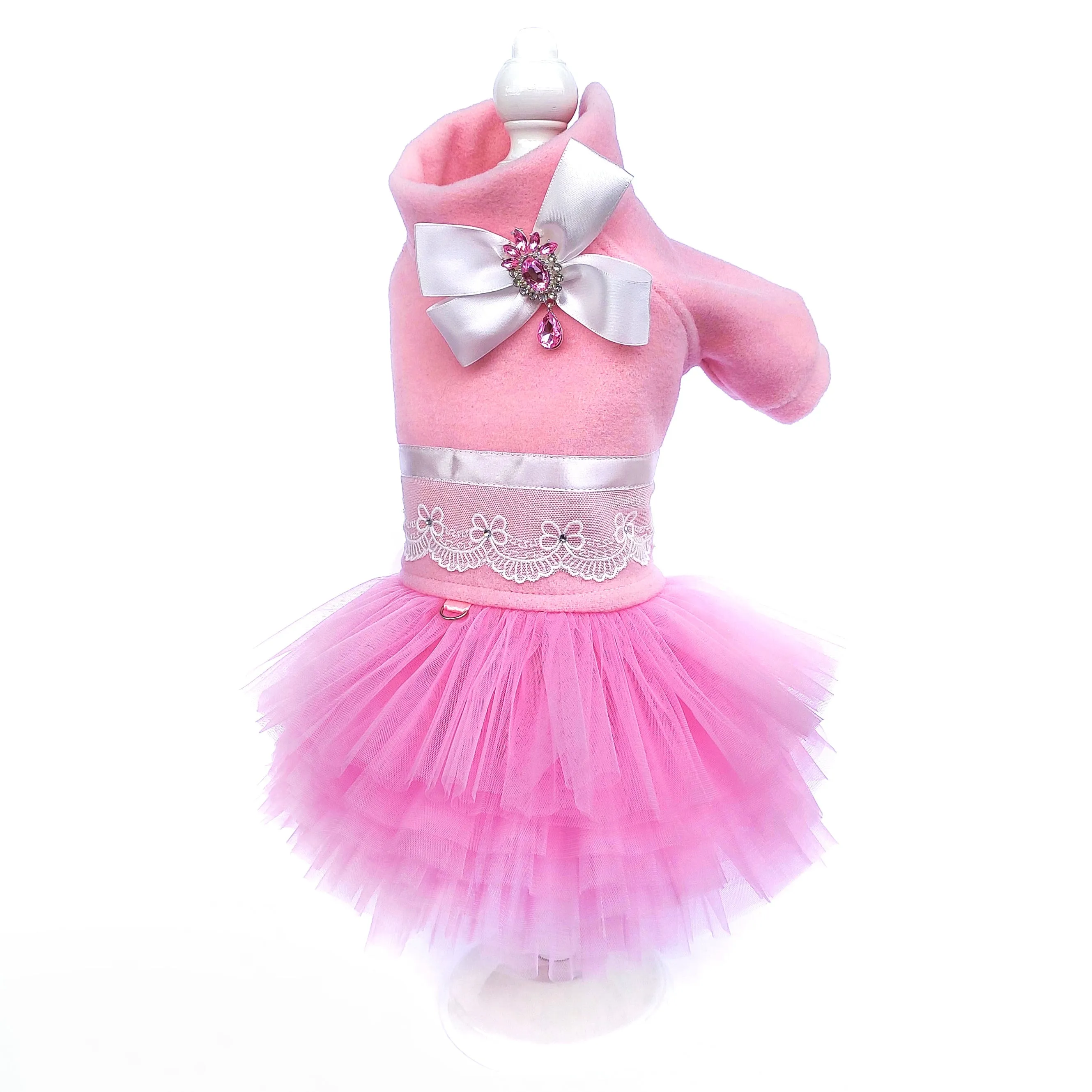 Pink Dog Coat with Tutu Skirt - Adorable and Functional Pet Apparel